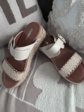 Soda Cream Braided Espadrille Wedge Sandals